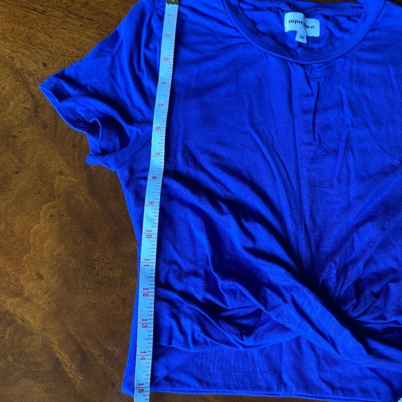 Superdown short sleeve tee Symone twist front crop top XS - Picture 7 of 10